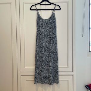 Audrey Leopard Blue Tight Maxi Dress.